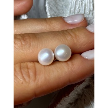 925 STERLING SILVER FRESH WATER PEARL EARRINGS LENGTH 0.35 Inch