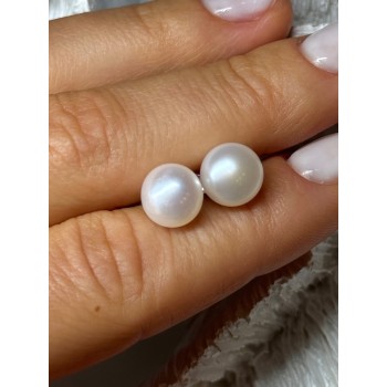 925 STERLING SILVER FRESH WATER PEARL EARRINGS LENGTH 0.35 Inch
