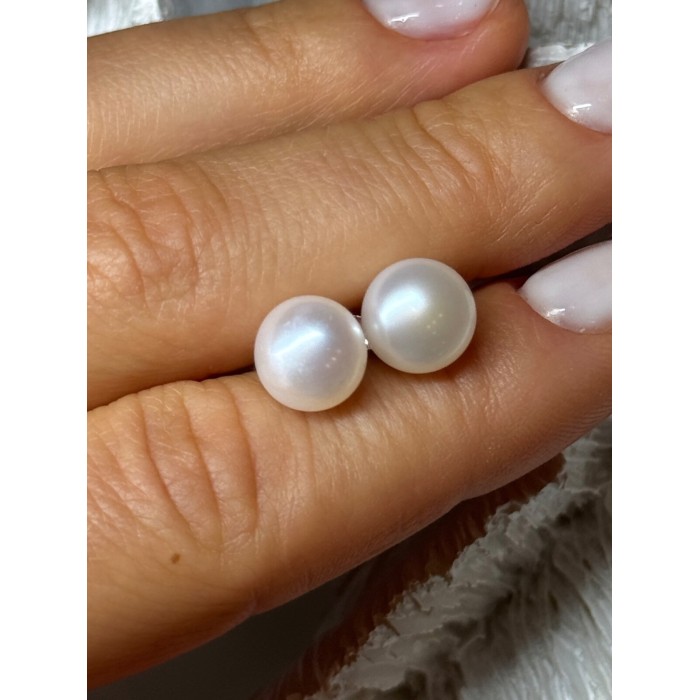 925 STERLING SILVER FRESH WATER PEARL EARRINGS LENGTH 0.35 Inch