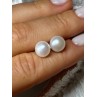 925 STERLING SILVER FRESH WATER PEARL EARRINGS LENGTH 0.35 Inch