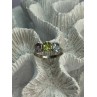 925 Sterling Silver Topaz Peridot Amethyst Ring Size 8.5