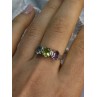 925 Sterling Silver Topaz Peridot Amethyst Ring Size 8.5