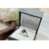 925 Sterling Silver Garnet & CZ Ring Size 6