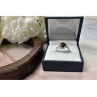 925 Sterling Silver Garnet & CZ Ring Size 6