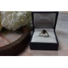 925 Sterling Silver Garnet & CZ Ring Size 6