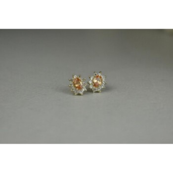 925 Sterling Silver Citrine & CZ 