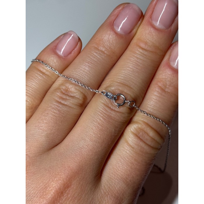 925 Sterling Silver Baby Bear CZ Necklace Length 18 Inch