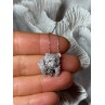 925 Sterling Silver Baby Bear CZ Necklace Length 18 Inch