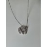 925 Sterling Silver Baby Bear CZ Necklace Length 18 Inch