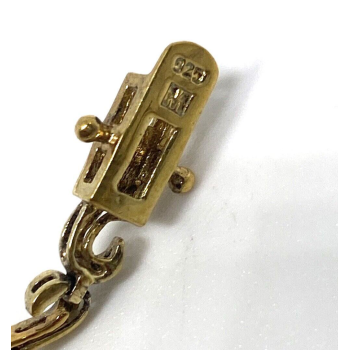 925 Sterling Silver Vermeil CZ Bracelet