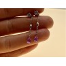 925 Sterling Silver Pink Spinel & CZ Stud Earrings