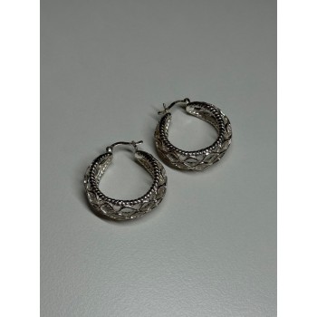 925 Sterling Silver Earrings Length 24 Mm