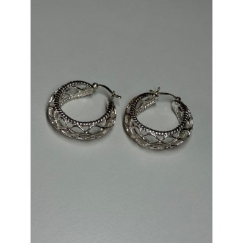 925 Sterling Silver Earrings Length 24 Mm