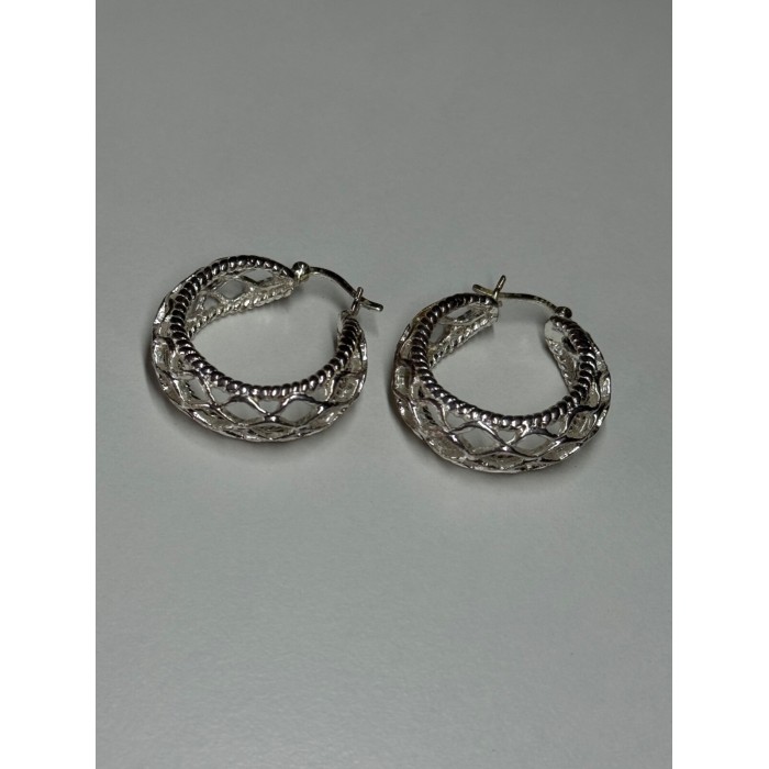 925 Sterling Silver Earrings Length 24 Mm