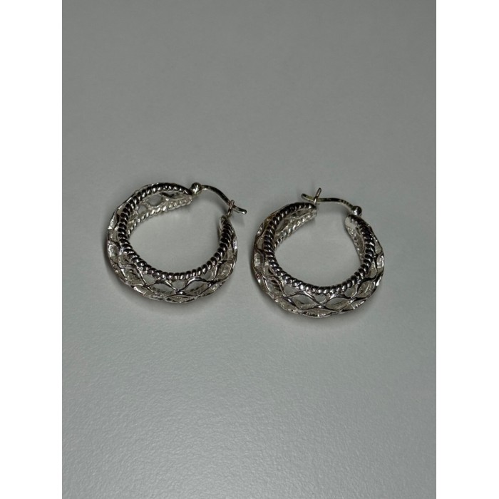 925 Sterling Silver Earrings Length 24 Mm