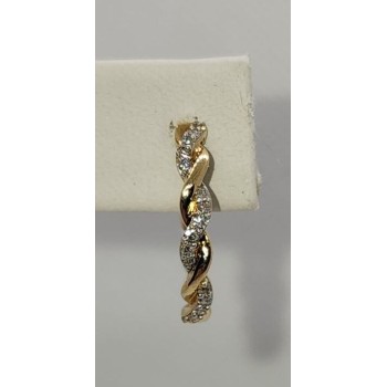 10K YELLOW GOLD  DIAMONDS 0.3 CARAT EARRINGS LENGTH 18 mm
