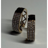 10K YELLOW GOLD  DIAMONDS 0.9 CARAT EARRINGS LENGTH 18 mm