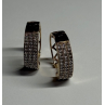 10K YELLOW GOLD  DIAMONDS 0.9 CARAT EARRINGS LENGTH 18 mm