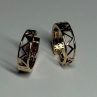 10K YELLOW GOLD  DIAMONDS 0.9 CARAT EARRINGS LENGTH 18 mm