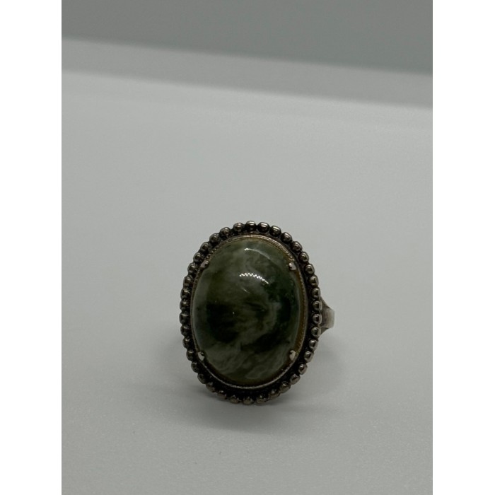 925 Sterling Silver Agate Ring Size 7