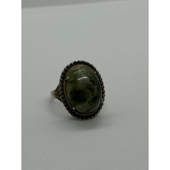 925 Sterling Silver Agate Ring Size 7