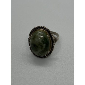 925 Sterling Silver Agate Ring Size 7