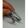 10K WHITE GOLD  DIAMONDS 0.9 CARAT EARRINGS LENGTH 34 mm