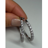10K WHITE GOLD  DIAMONDS 0.9 CARAT EARRINGS LENGTH 34 mm