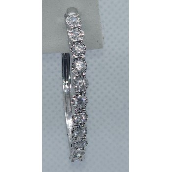 10K WHITE GOLD  DIAMONDS 0.9 CARAT EARRINGS LENGTH 34 mm