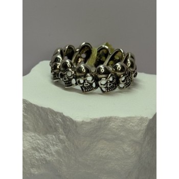 925 STERLING SILVER SKULL CUSTOM RING SIZE 14