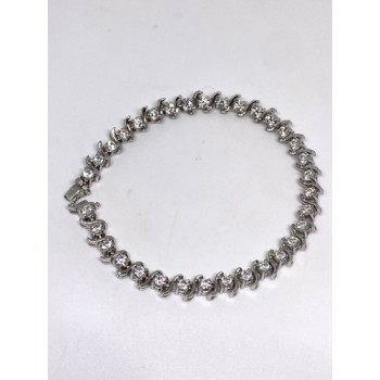 925 Sterling Silver CZ Bracelet