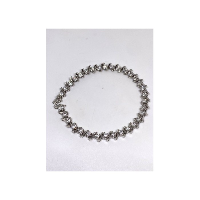 925 Sterling Silver CZ Bracelet