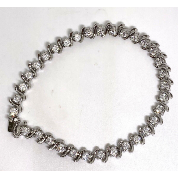 925 Sterling Silver CZ Bracelet