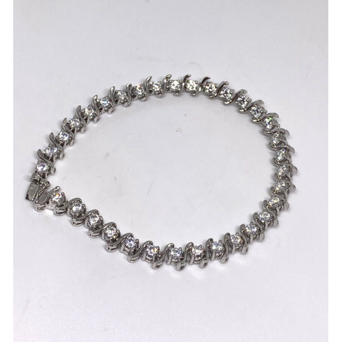 925 Sterling Silver CZ Bracelet