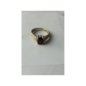 Vintage 925 Sterling Silver Spessartine Ring Size 9