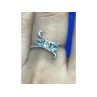 925 Sterling Silver Blue Spinel Ring Size 8