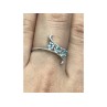 925 Sterling Silver Blue Spinel Ring Size 8