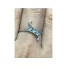 925 Sterling Silver Blue Spinel Ring Size 8