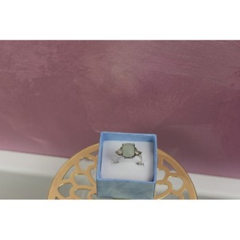 925 Sterling Silver Aventurine Ring Size 6.5
