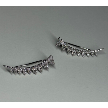 10K WHITE GOLD  DIAMONDS 0.9 CARAT EARRINGS LENGTH 26 mm