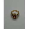 925 Sterling Silver Gold Plated CZ Ring Size 6