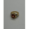 925 Sterling Silver Gold Plated CZ Ring Size 6
