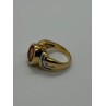 925 Sterling Silver Gold Plated CZ Ring Size 6
