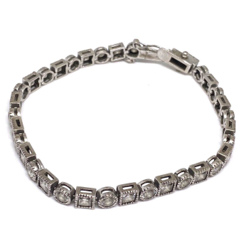 925 Sterling Silver CZ Bracelet