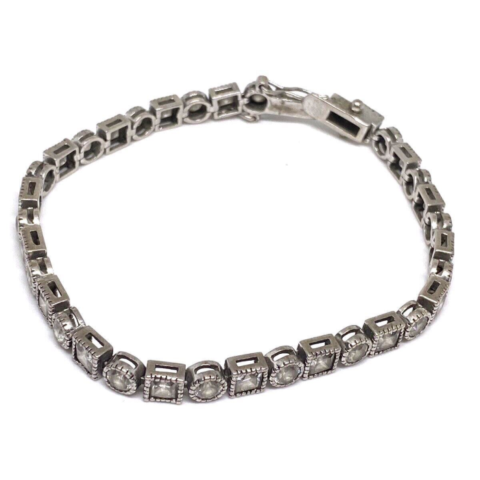 925 Sterling Silver CZ Bracelet