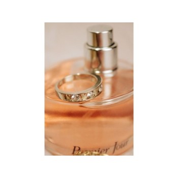 925 Sterling Silver White Topaz Ring Size 8 Disney