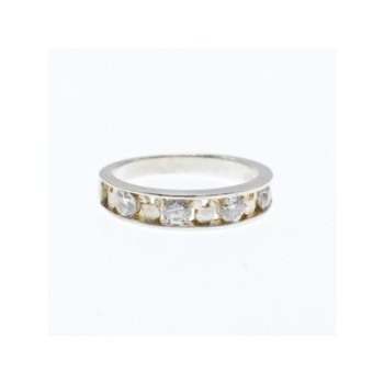 925 Sterling Silver White Topaz Ring Size 8 Disney