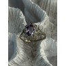 925 Sterling Silver Amethyst Ring Size 7.5