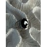 925 Sterling Silver Onyx & Beryl Ring Size 9