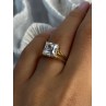 925 Sterling Silver Gold Plated Bge CZ Ring Size 7